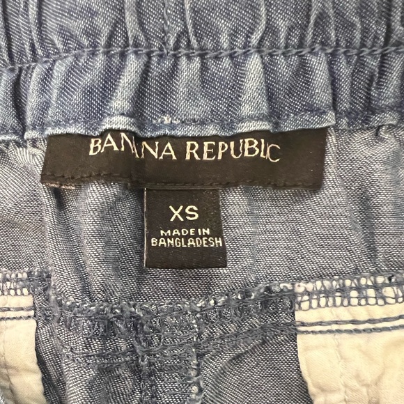 Banana Republic Denim Joggers Pants lightweight Elastic Waist with Tie Size XS - Picture 8 of 10
